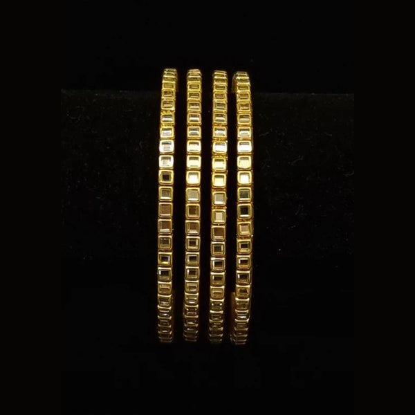 Brass kundan bangles. ( 4 bangles )