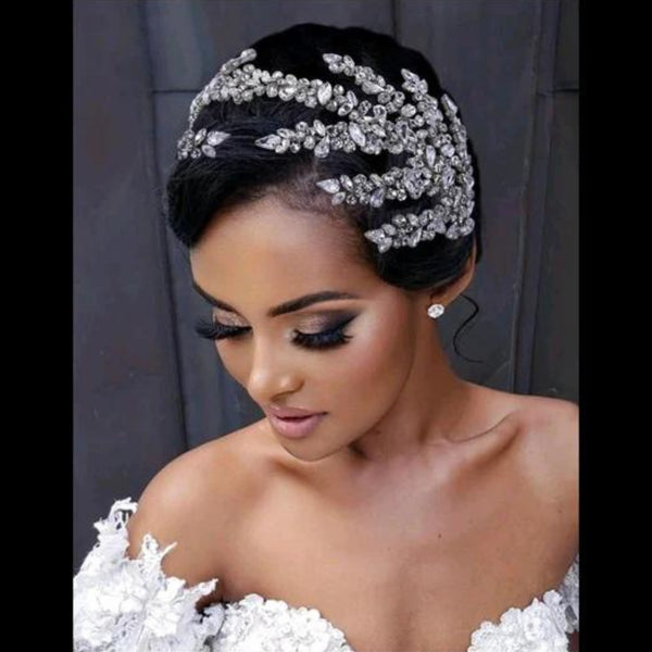 Rhinestone Decor Bridal Hair Band.