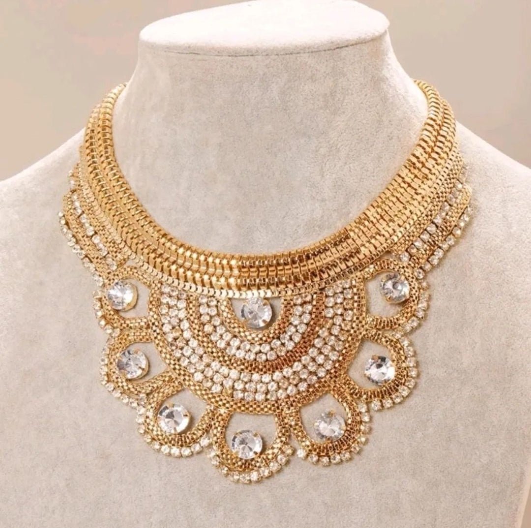 Rhinestone Statement Neckpiece.