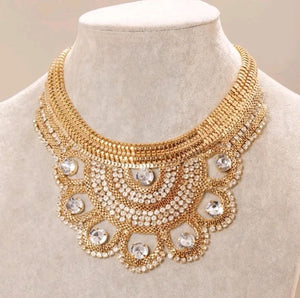 Rhinestone Statement Neckpiece.