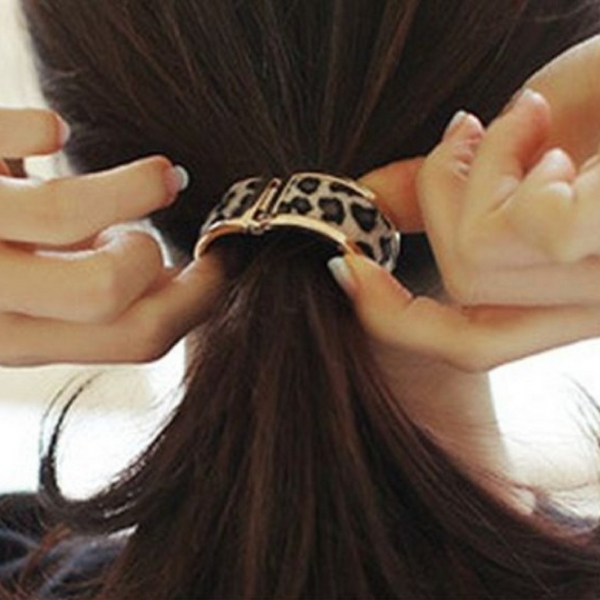 3pcs ring decor hair tie.