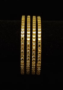 Brass kundan bangles. ( 4 bangles )