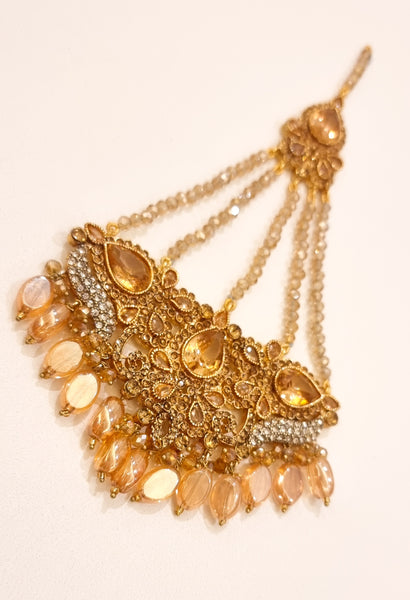 Kundan Polki Champgane Stones Bridal Passa.
