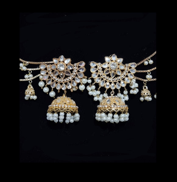Chand Kundan Bahubali Earrings.