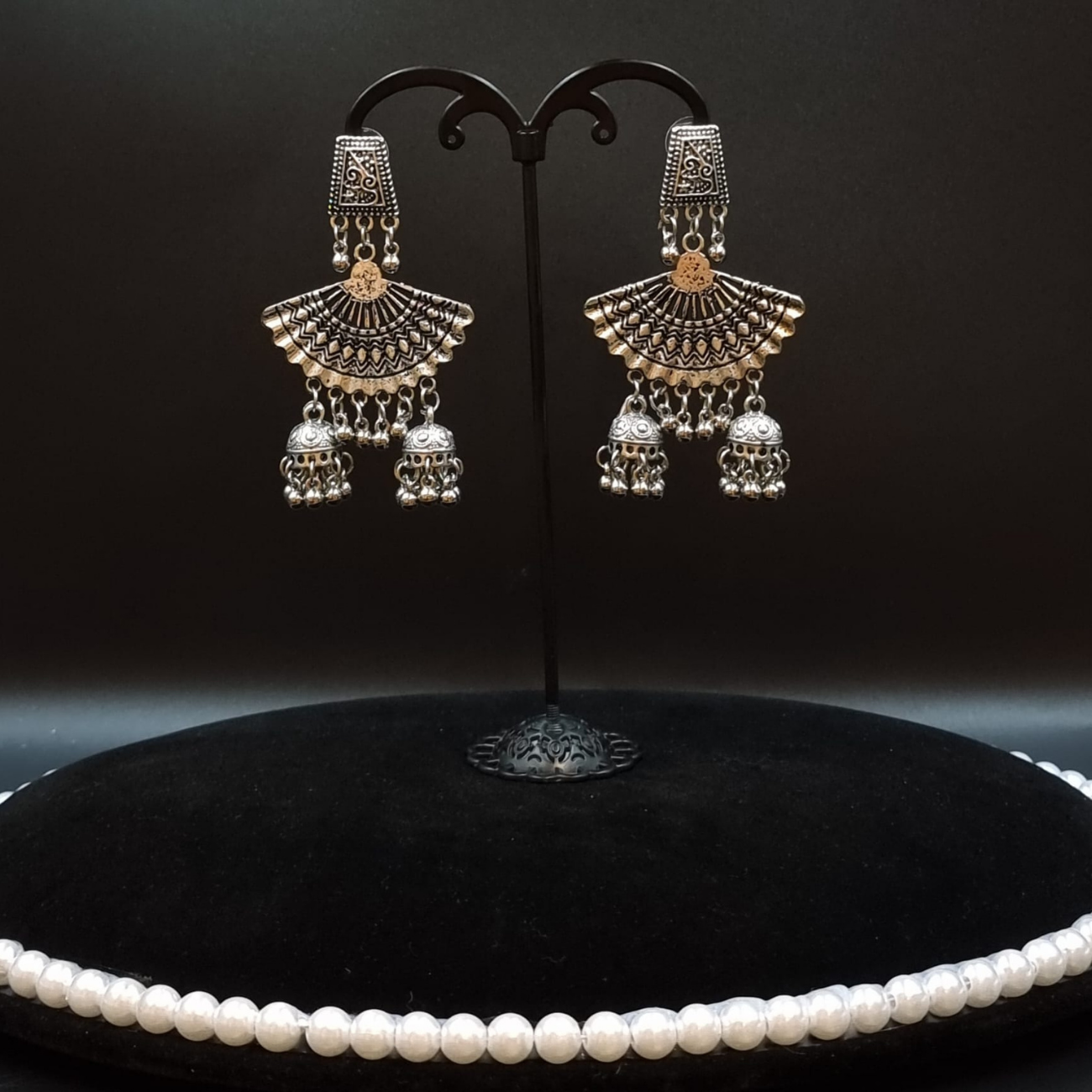 Jaipuri style oxidized earrings