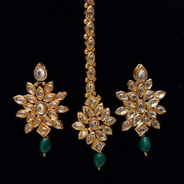 Elegant Indian Traditional Wedding Wear Kundan Pearl Encrusted Choker Necklace Set with Earrings Ethnic Bollywood Party