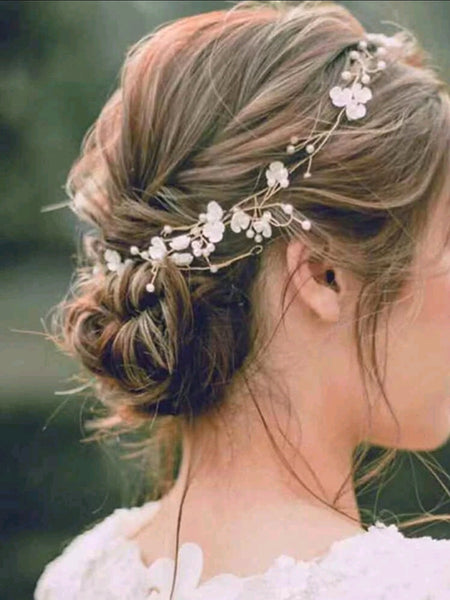 Vogue Hair Accessories Handmade Hair Clip Hair Pins Hair Accessories (50 CM) (Silver)