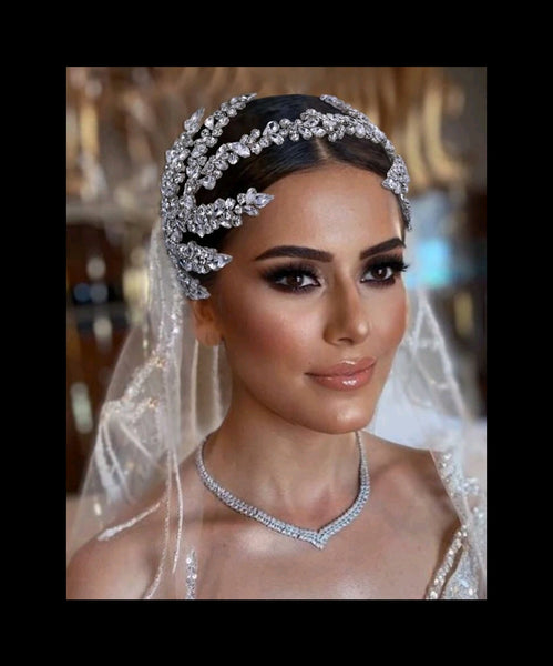 Rhinestone Decor Bridal Hair Band.